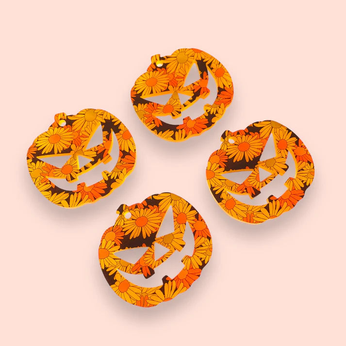 MAKIN' WHOOPEE - "Groovy Pumkins" Stud Dangle Halloween Earrings