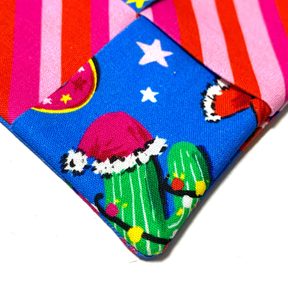 MUMMA WHOOPEE- SINGLE CHRISTMAS WINE GLASS SLIPPER/COASTERS- Bootscootin' Christmas and Cany Cane