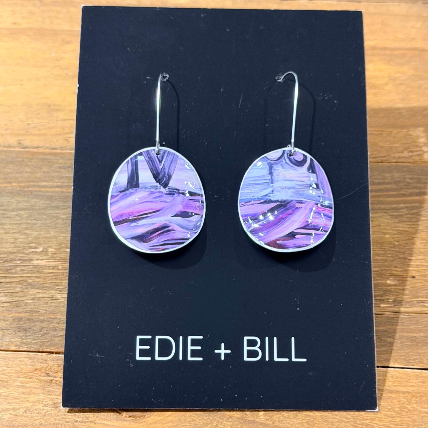 EDIE & BILL- BARBARA SINGLE DROP- Recycled Coffee Pod & Magazine Earrings
