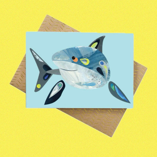 PETE CROMER - GREAT WHITE SHARK- GREETING CARD