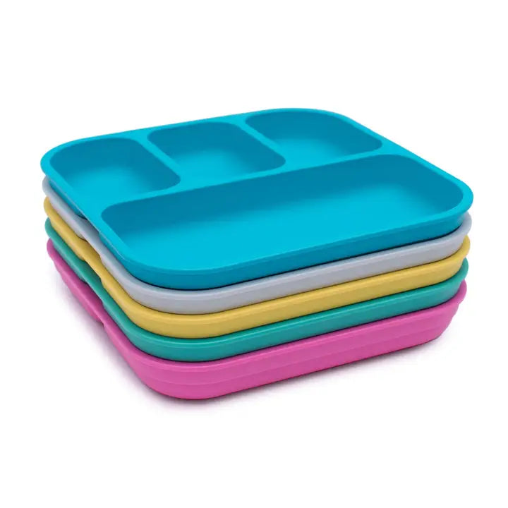 BOBO & BOO- Single Plant-Based Bento-Style Divided Plates - Blue