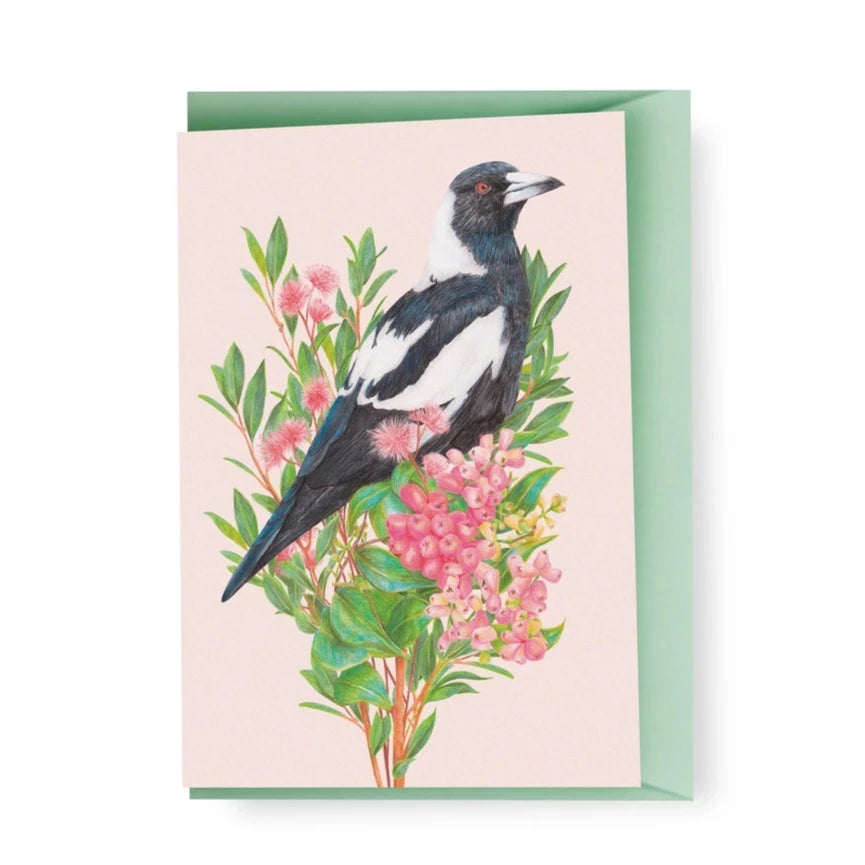 KAYLA REAY- Australian Magpie Greeting Card