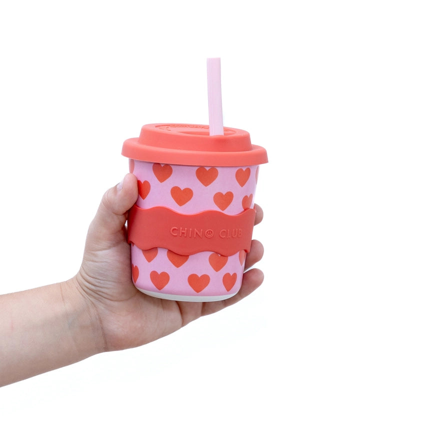 CHINO CLUB- Kids 8oz Reusable Cup- Hearts