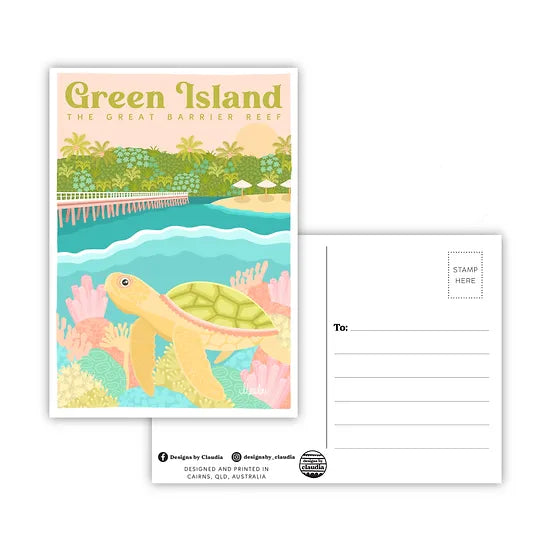 Designs by Claudia - Green Island Postcard