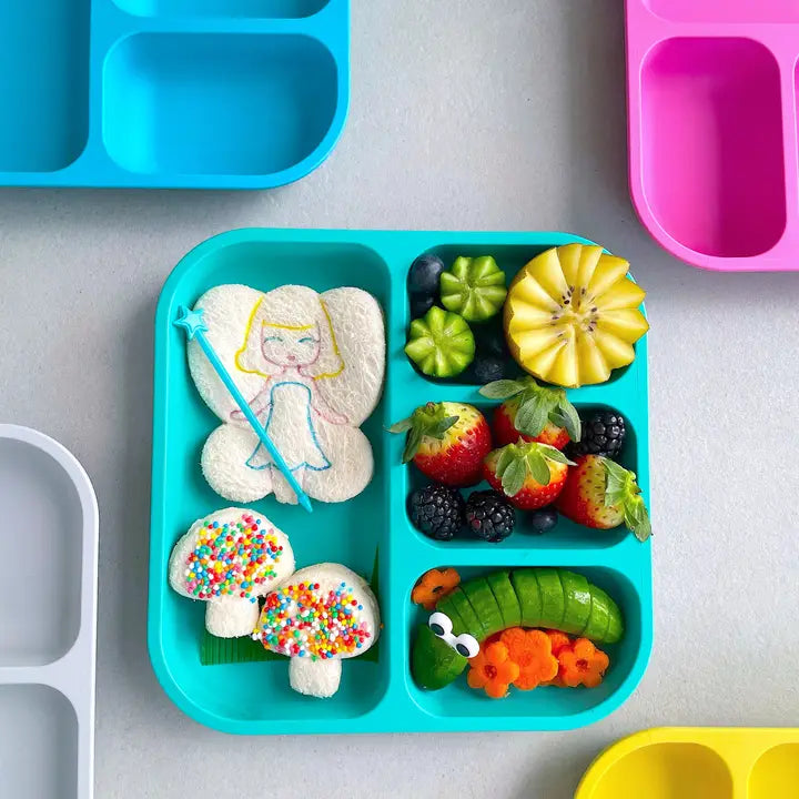 BOBO & BOO- Single Plant-Based Bento-Style Divided Plates - Green