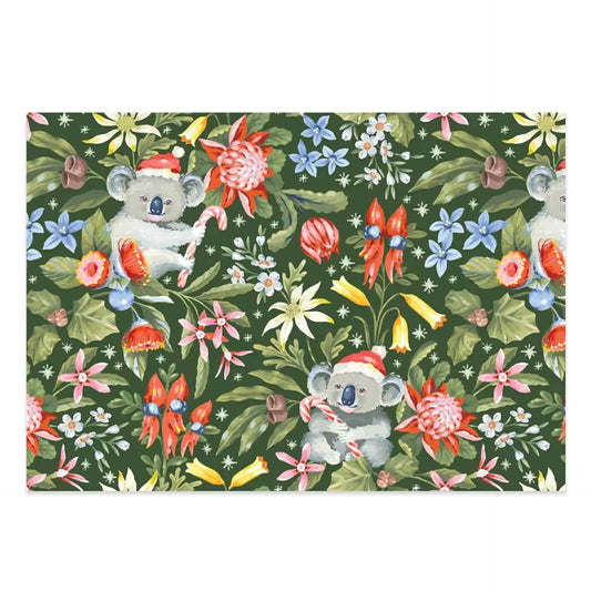 EARTH GREETINGS- Christmas Koalas- Folded Christmas Gift Wrap - Jayne Branchflower