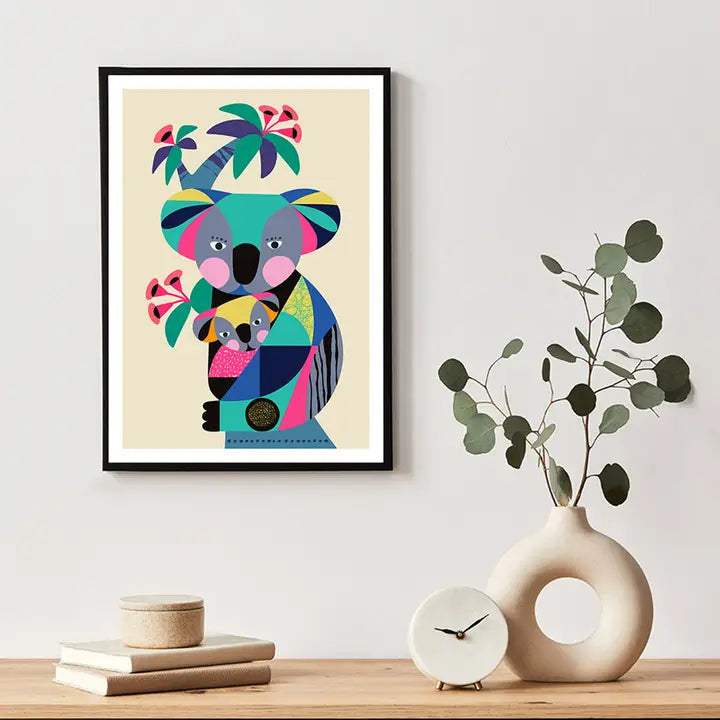 3 BIRDIES STUDIO- "Mummy and Baby Koala" A5 Art Print