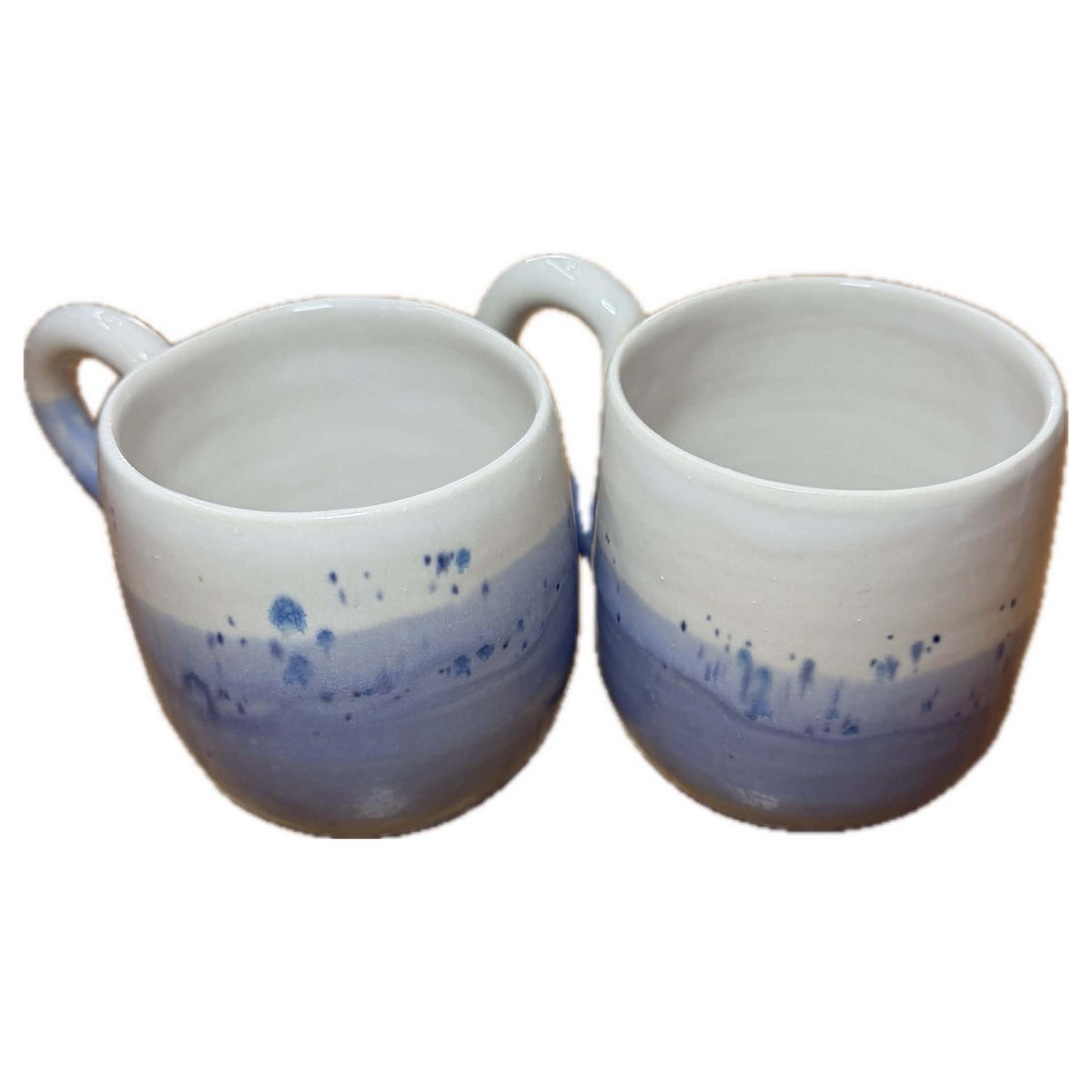 EARTH BY HAND- Hand Painted Blue and White Glazed Mug