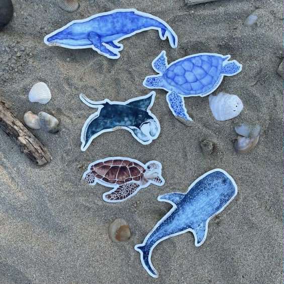 Shanna Trees Creations- Manta Ray Medium Sticker