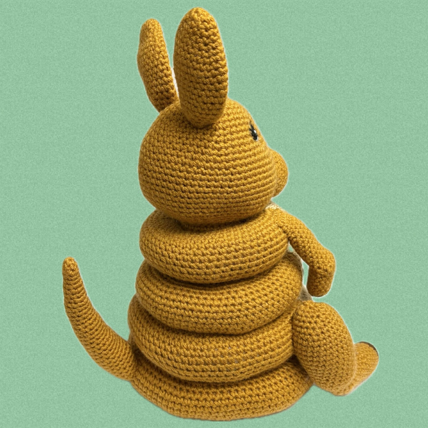 HOOKED BY JEN- Kenny Crochet Stacking Kangaroo