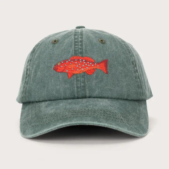 PALLION POINT - FISH LIDS - Coral Trout Cap in Green