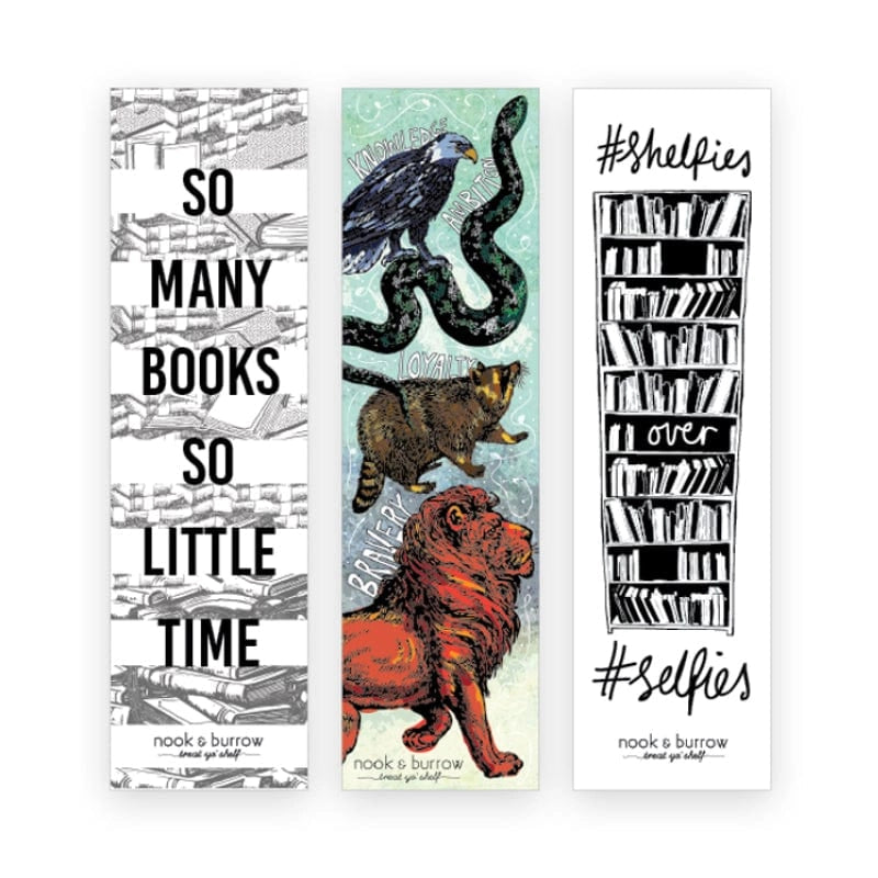 NOOK & BURROW- "SO MANY BOOKS" Bookmark