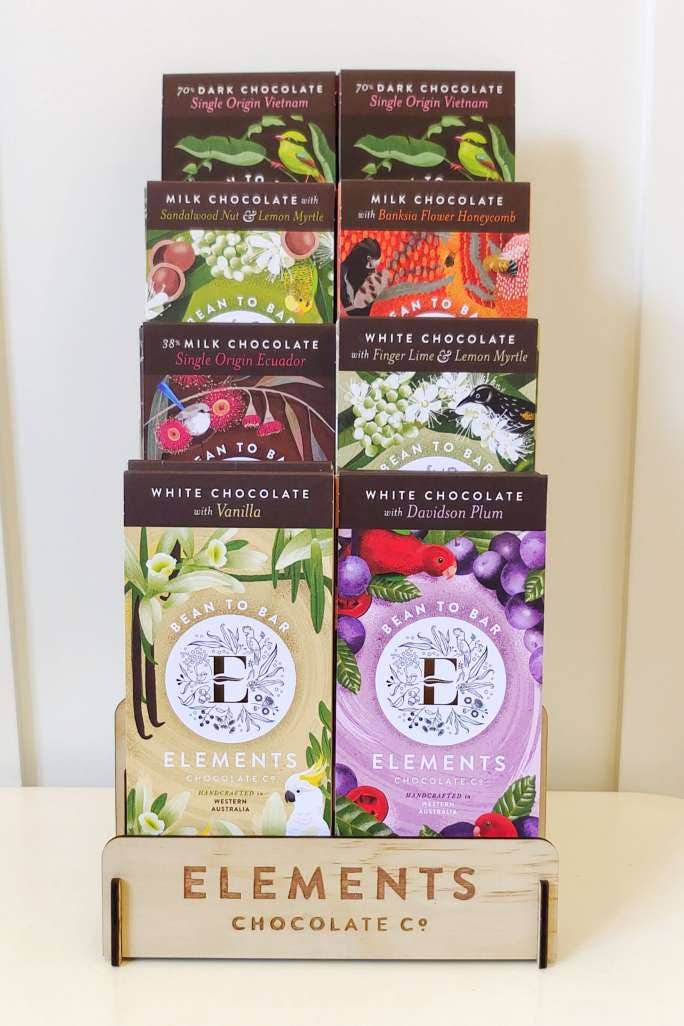 Elements Chocolate Co- Ecuadorian Milk Chocolate with Banksia Flower Honeycomb