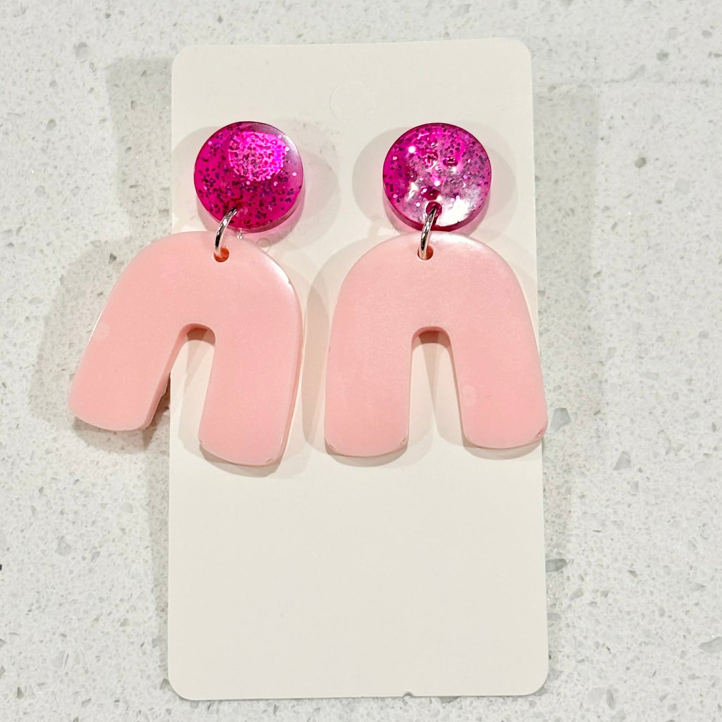 RAY BY DESIGN - Resin Earrings #8 Pink