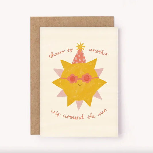 LAUREN SISSON STUDIO- "Trip Around the Sun" Birthday Card