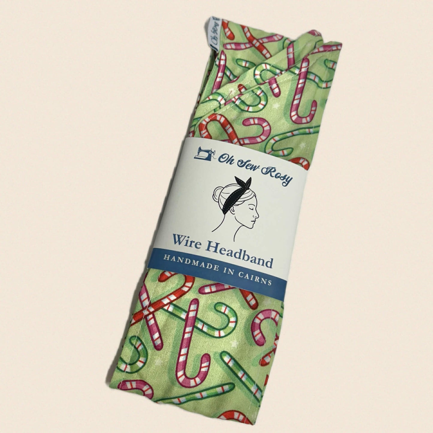 OH SEW ROSY: CHRISTMAS WIRE HEADBAND - Candy Canes