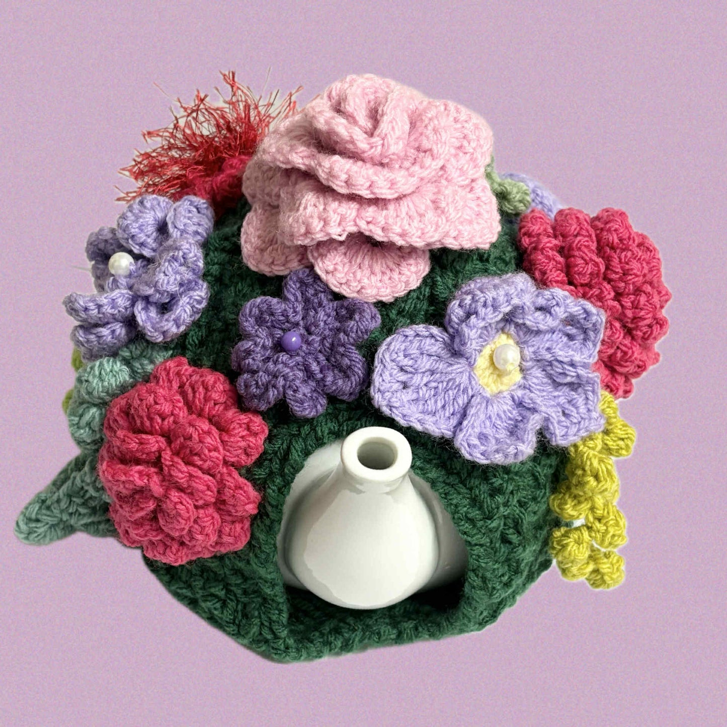 BEAKNITS- CROCHET TEA COSY - Flower Garden