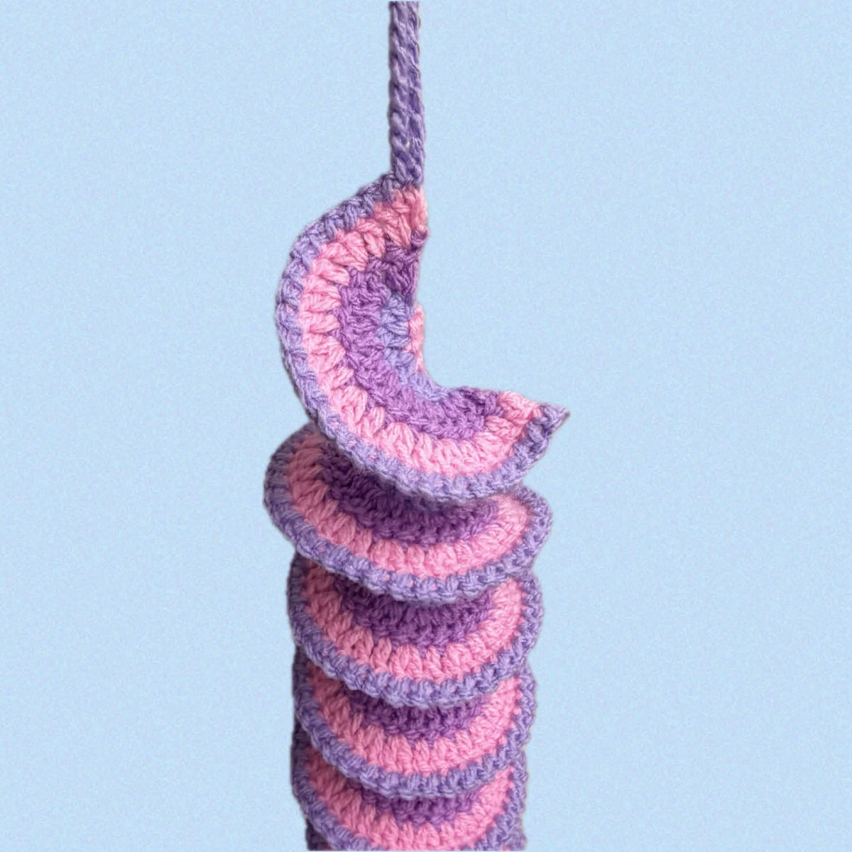 BEAKNITS- CROCHETED WHIRLY TWIRLER - Purple and Pink