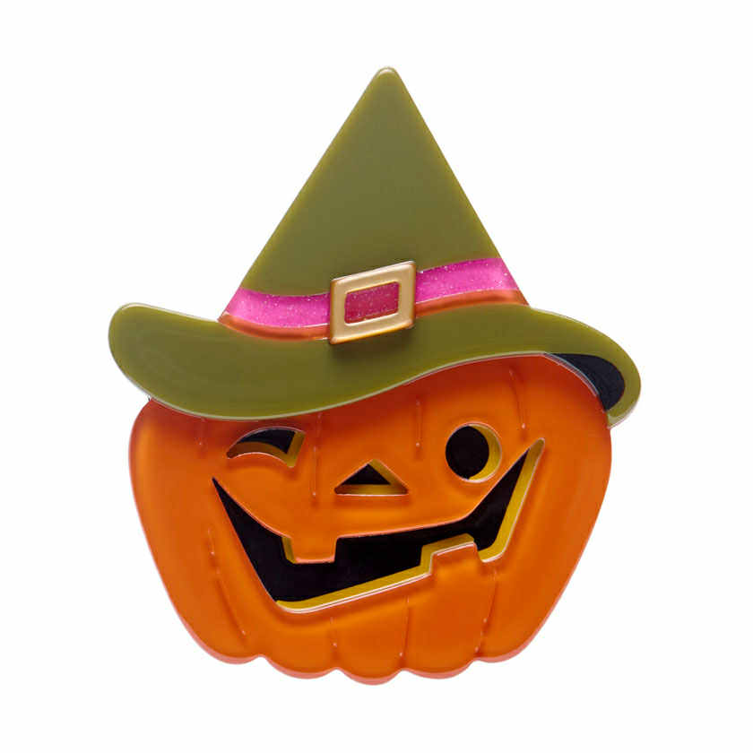 ERSTWILDER - "Witch O'Lantern Brooch" - HAUNTED AT HEART- HALLOWEEN COLLECTION