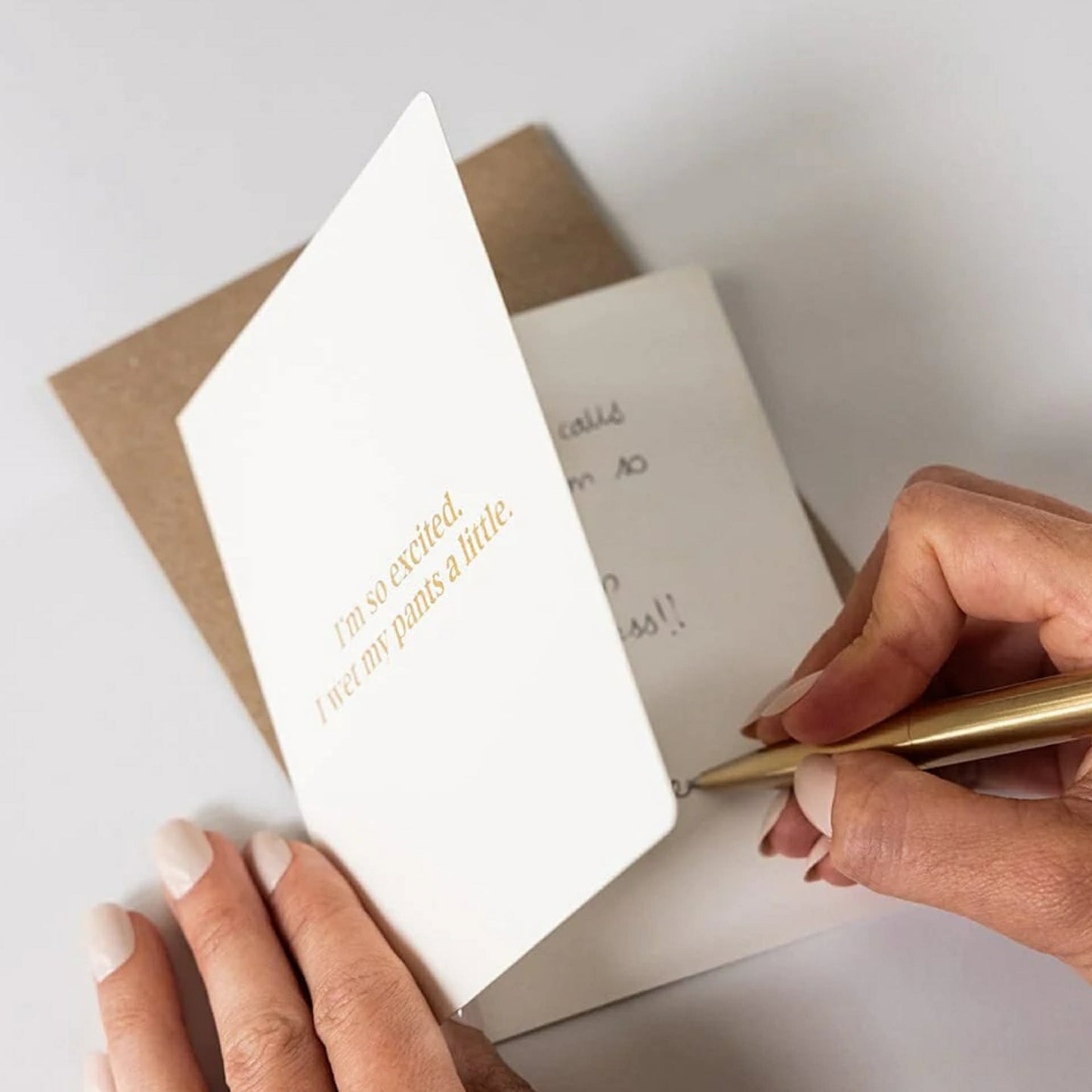 BESPOKE LETTERPRESS - "I'm so Excited, I Wet My Pants a Little" Greeting Card