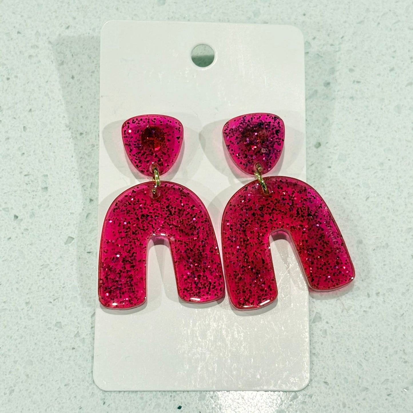 RAY BY DESIGN - Resin Earrings #7 Pink
