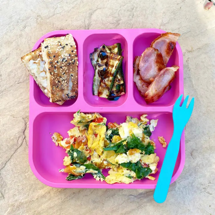 BOBO & BOO- Single Plant-Based Bento-Style Divided Plates - Pink