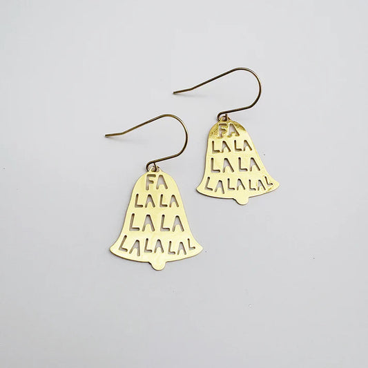 DENZ & CO- Mini Fa La La Bell earrings in Gold - DANGLE EARRINGS