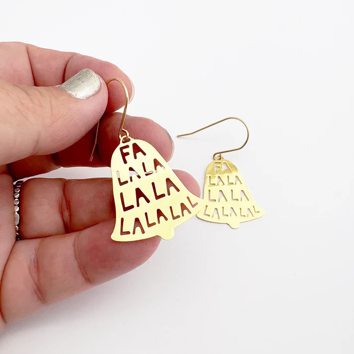 DENZ & CO- Mini Fa La La Bell earrings in Gold - DANGLE EARRINGS