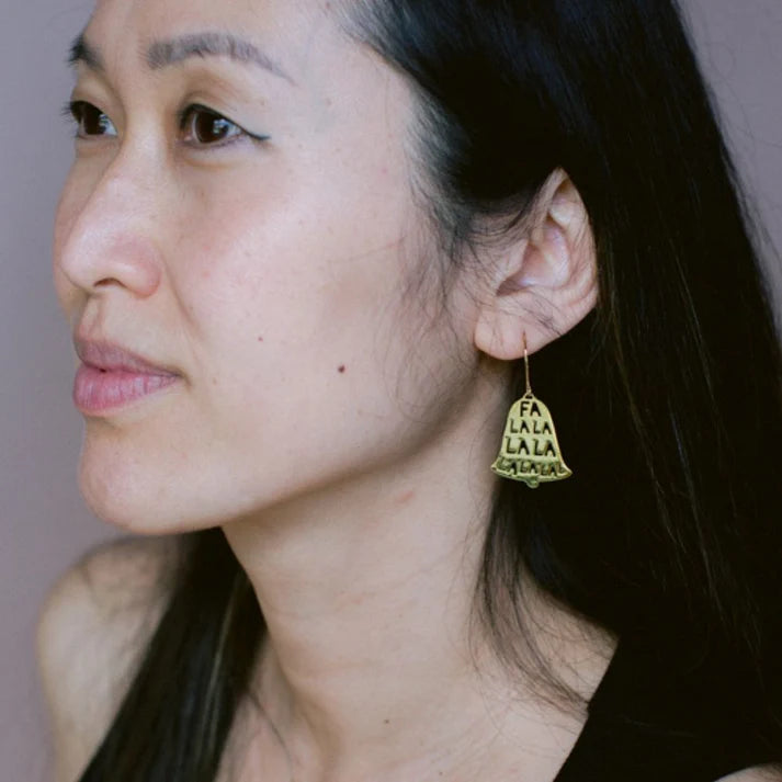 DENZ & CO- Mini Fa La La Bell earrings in Gold - DANGLE EARRINGS