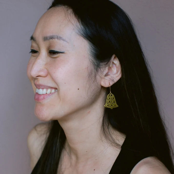 DENZ & CO- Mini Fa La La Bell earrings in Gold - DANGLE EARRINGS