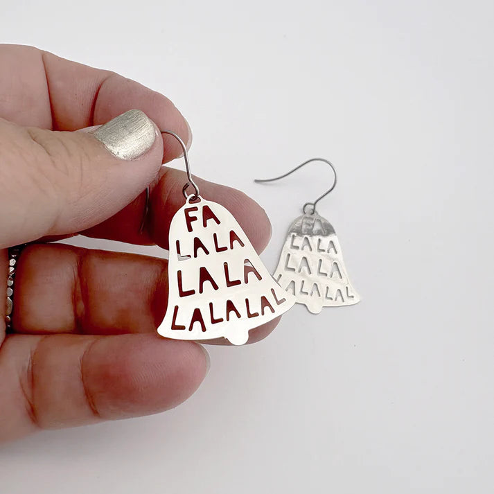 DENZ & CO- Mini Fa La La Bell earrings in Silver - DANGLE EARRINGS