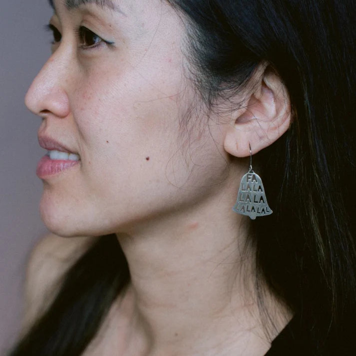 DENZ & CO- Mini Fa La La Bell earrings in Silver - DANGLE EARRINGS