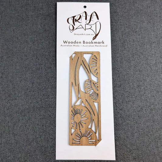 STRAYA ART- Flowering Bluegum- Wooden Bookmark
