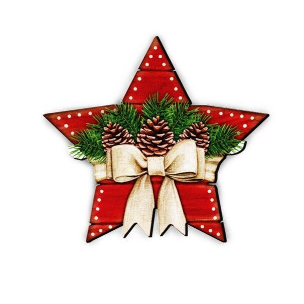 MAKIN' WHOOPEE - "PINECONE STAR" CHRISTMAS BROOCH