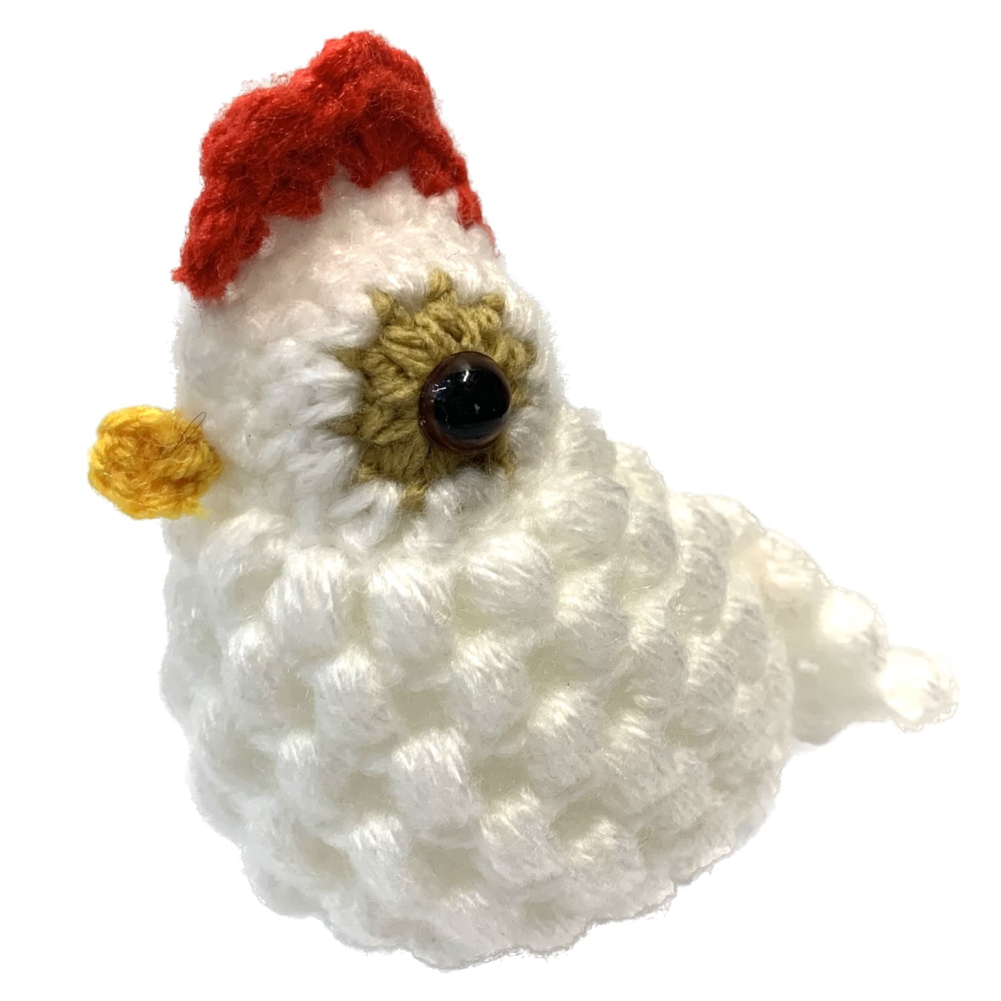 BEAKNITS- WHITE CROCHETED CHICKEN