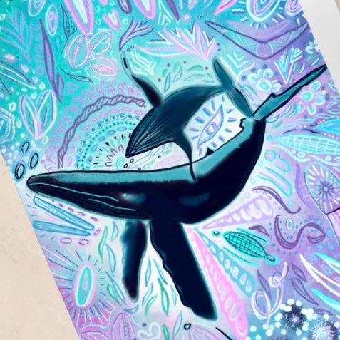Gurrngul Art - 'Ngamu Gurra Nguuthurr' Whale Greeting Card