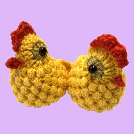 BEAKNITS- YELLOW CROCHETED CHICKEN
