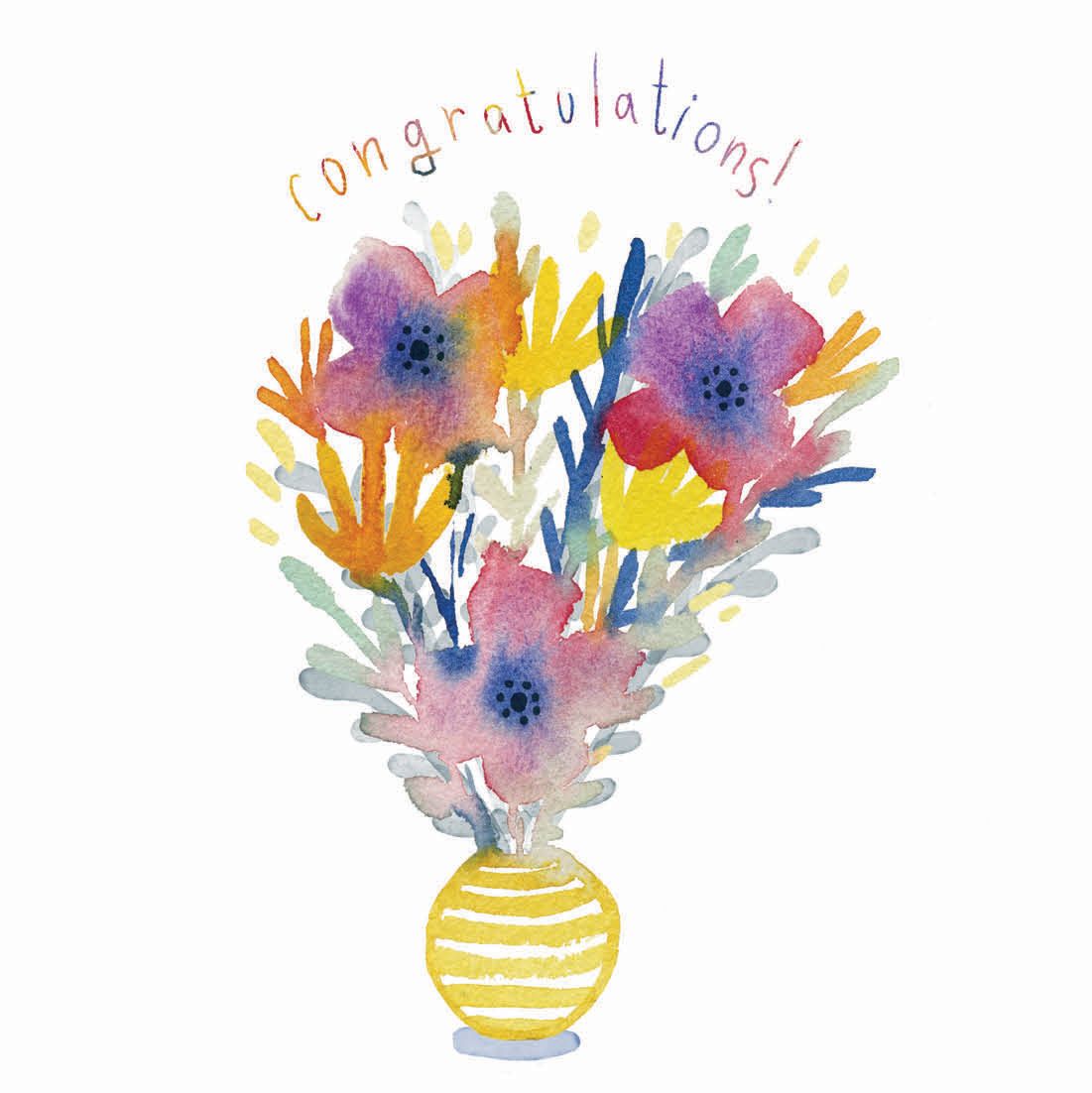 NUOVO - "CONGRATULATIONS BOUQUET" GREETING CARD- By Jess Racklyeft