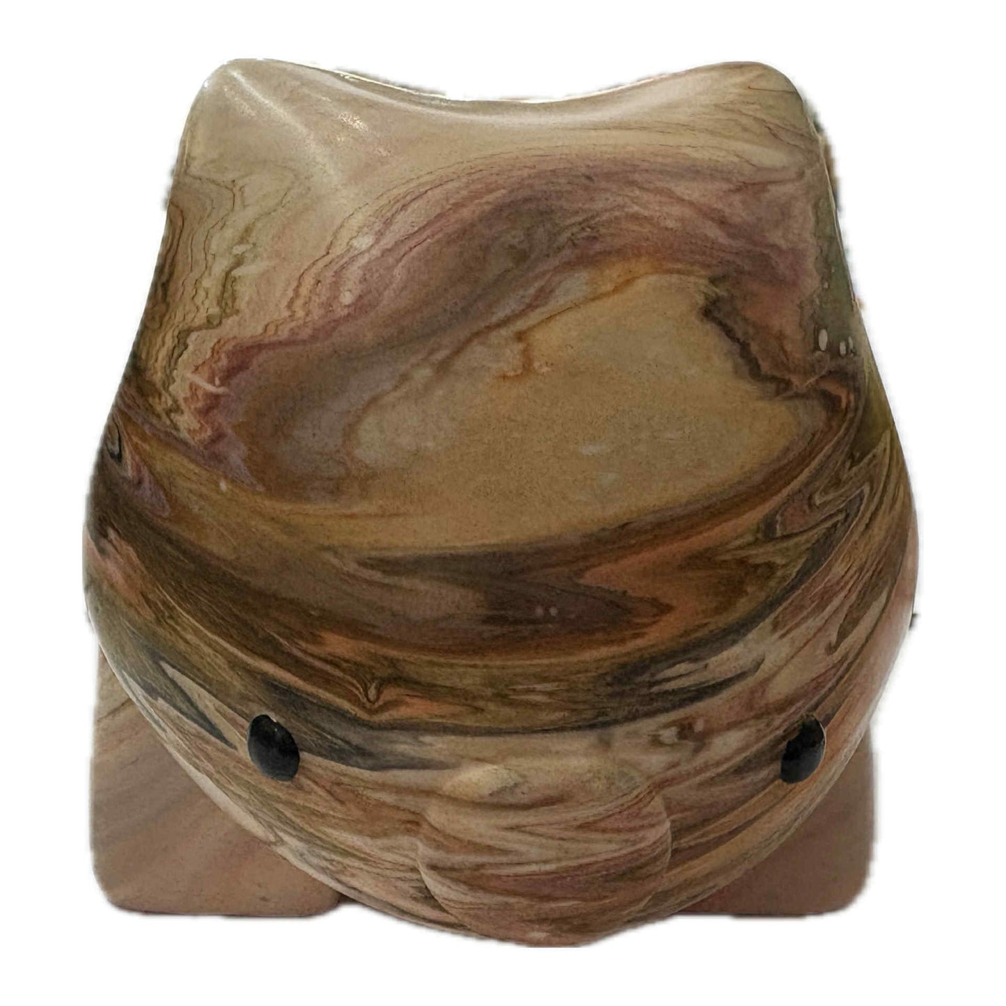 PETE CROMER - RESIN WOMBAT Natural #3 - Caramel Latte Swirl