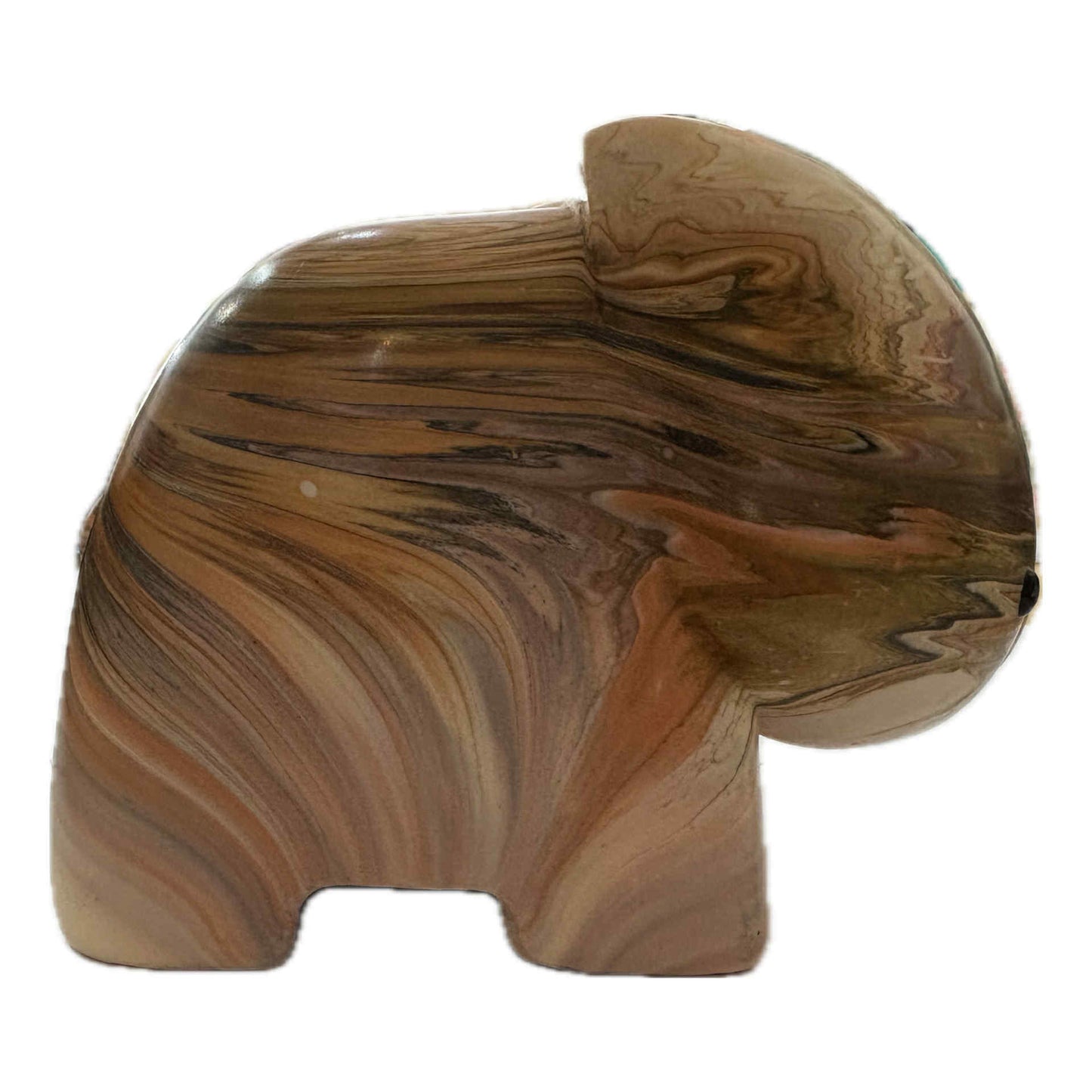 PETE CROMER - RESIN WOMBAT Natural #3 - Caramel Latte Swirl