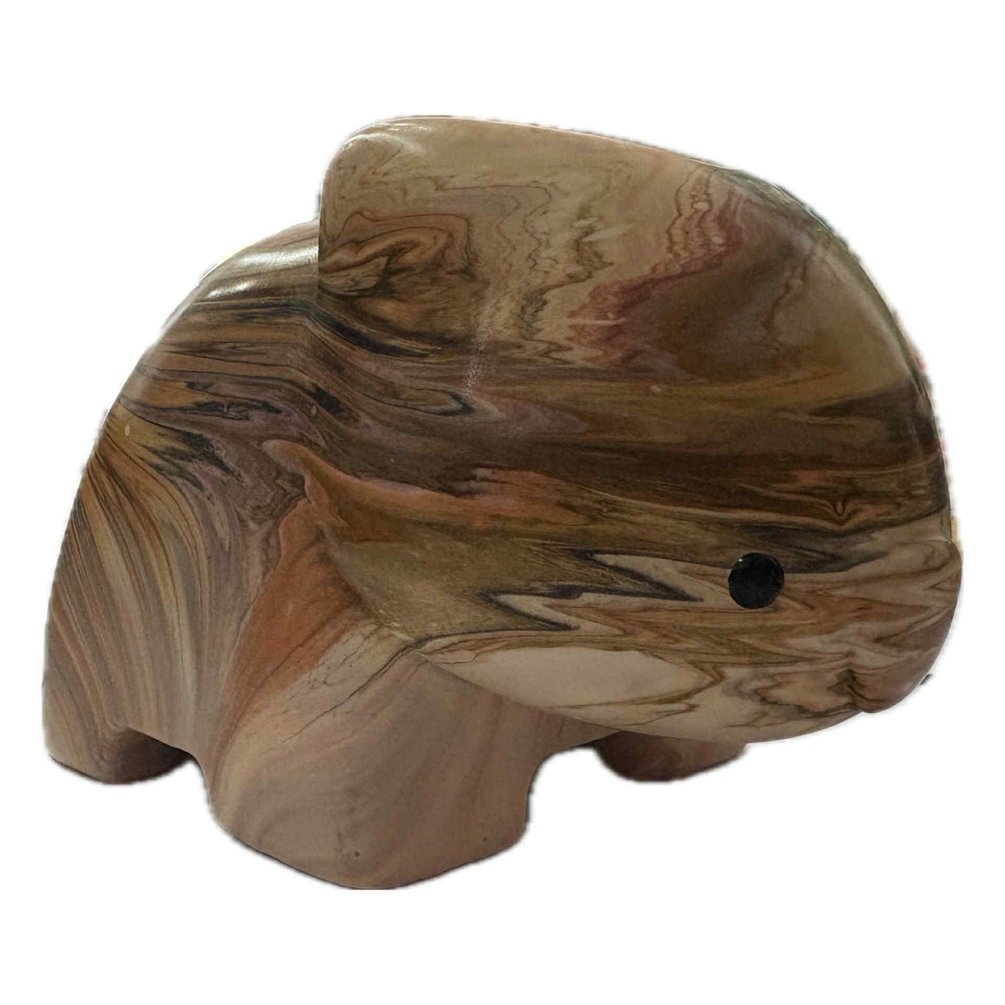 PETE CROMER - RESIN WOMBAT Natural #3 - Caramel Latte Swirl
