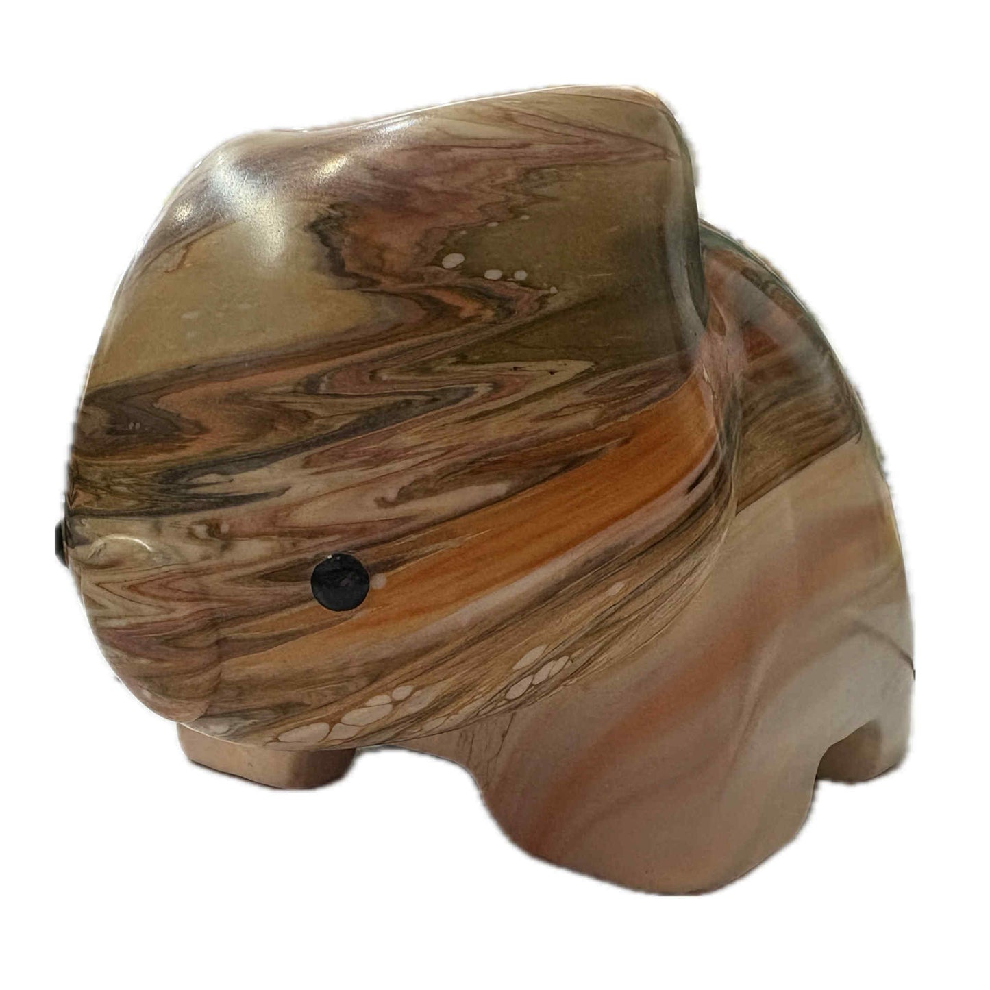 PETE CROMER - RESIN WOMBAT Natural #3 - Caramel Latte Swirl
