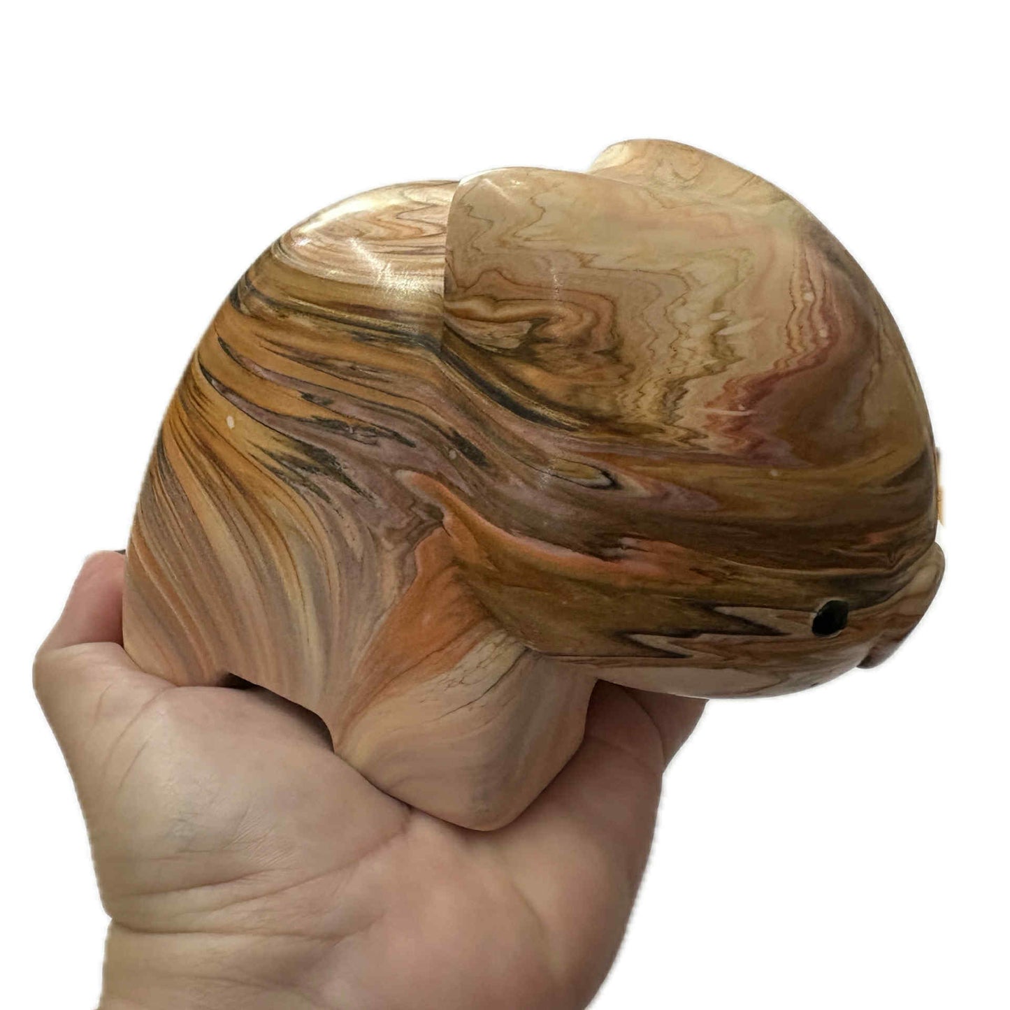 PETE CROMER - RESIN WOMBAT Natural #3 - Caramel Latte Swirl