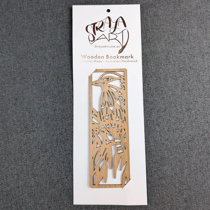 STRAYA ART- Kookaburra- Wooden Bookmark