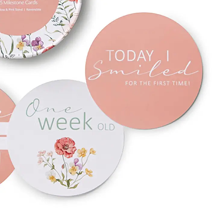 SNUGGLE HUNNY Meadow & Pink Sand Reversible Milestone Cards