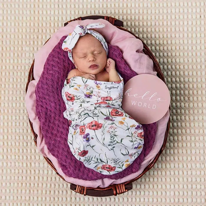 SNUGGLE HUNNY Meadow & Pink Sand Reversible Milestone Cards