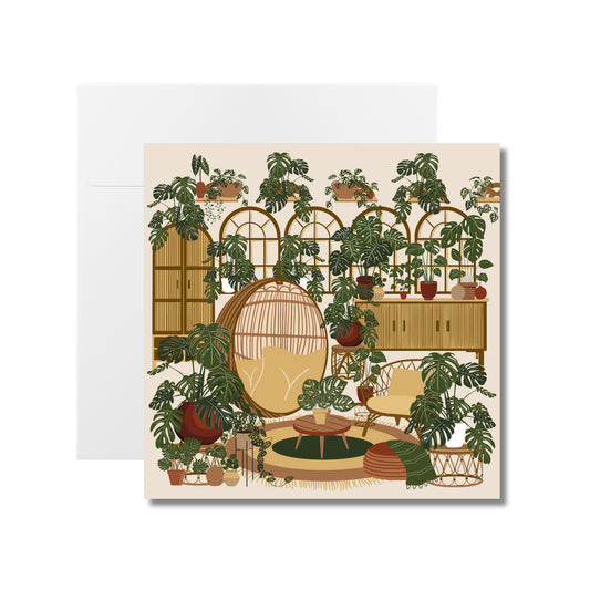 DUSTY J DESIGNS- Monstera Lovers- Blank Greeting Card