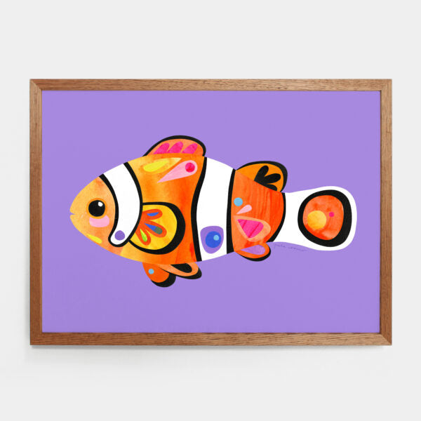 PETE CROMER - CLOWN FISH A4 FINE ART PRINT