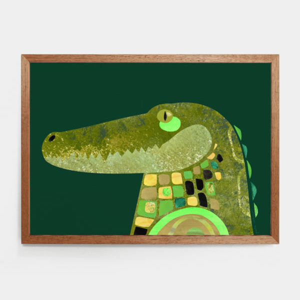 PETE CROMER - CROCODILE A4 FINE ART PRINT