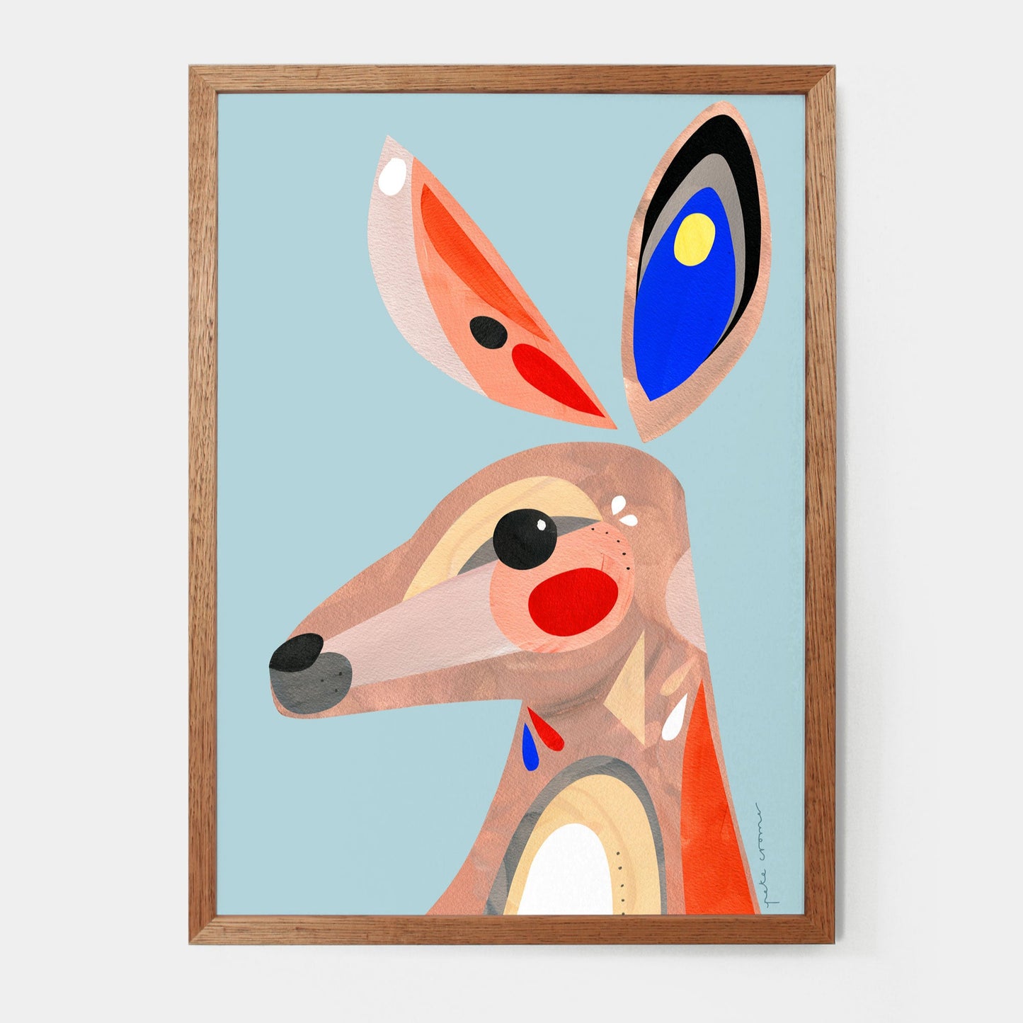 PETE CROMER - KANGAROO A4 FINE ART PRINT